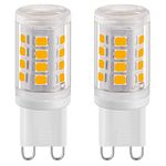 Euxper G9 2W LED Light Bulbs Warm White 2700K, LED G9 Bulbs Not Dimmable, Equivalent to 28W Halogen Bulb, G9 LED Corn Light Bulbs for Home Lighting, Non- Flicker, AC 220-240V,360° Beam Angle, 2 Pack