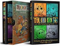 Deluxe Set Root: The RPG - Core Book & Travelers & Outsiders, hardcover rulebook & Expansion, Full-Color, Original Art by Kyle Ferrin, Silk Bookmarks, foil-Stamped Covers, Hard slipcase Included.