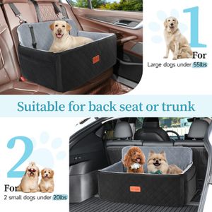 HEGGCOOE Dog Car Seat – Black/Grey Pet Booster for Cars