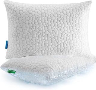 SUPA MODERN Cooling Pillow For Sleeping, Shredded Memory Foam Pillows Queen Size 2 Pack Bed Pillow For Side Back Stomach Sleepers, Adjustable Cool Pillows For Hot Sleepers With Washable Cover