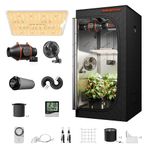 Spider Farmer SF1000D Grow Tent Kit - 2x2x5ft, Samsung Diodes, 1680D Canvas, 4" 205CFM Fan, Carbon Filter