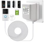 Doorbell Transformer Charger for Ring Eufy Nest Hello Video Doorbell,Doorbell Transformer 18V500MA Power Adapter(5M extension cable white)