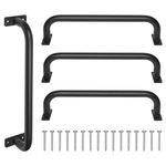 ESPETS 17 Inch Black Metal Safety Handles for Playground 4 Pack - Swing Set Accessories Grab Handles, Playset Hand Grips, Indoor Monkey Bars for Jungle Gym, Playhouse, Climbing Frame