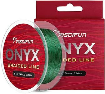 Piscifun Onyx Braided Fishing Line Advanced Superline Braid Lines 150Yd 6lb Green