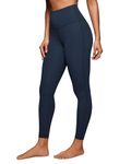 QUEENIEKE Workout Leggings for Women 25" DreamSoft High Waisted Tummy Control Yoga Pants Compression for Gym Running, and Fitness (True Navy, S)