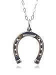 Sterling Silver Horseshoe Lucky 3D 