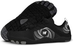 Hike Footwear HF Active - Active Lifestyle Pain Relief Barefoot Shoes, Wide Toe Box, Lightweight Breathable, Flexible Minimalist Walking Shoe, Experience Real Barefoot Feeling Black