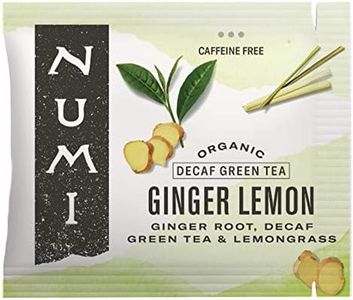 Numi Organic Tea Decaf Ginger Lemon, 100 Count (Pack of 1) Box of Tea Bags, Decaf Green Tea (Packaging May Vary)