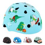 Hornit LIDS Kids Helmet | Kids Bike Helmet | Bike, Skateboard, Skating & Scooter Helmet | BMX Helmet Kids | Toddler Bike Helmet | CPSC Certified | Fully adjustable | Rear Light | (Small, Jurrasic)