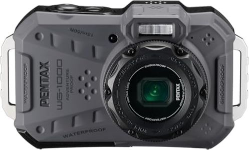 PENTAX WG-1000 (Grey), Waterproof Digital Compact Camera, Designed for Occasional Outdoor and Underwater Photography, Waterproof up to a Depth of 15 Meters (up to an Hour)