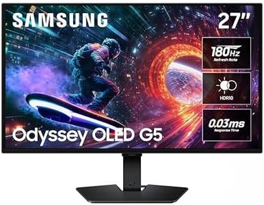 Samsung 27" Odyssey OLED G50SF QHD Gaming Monitor | 2,560x1440 | 180Hz | 0.03ms | NVDIA G-Sync Compatible | DP 1.2 | HDMI 2.0 | Pantone Validated| HDR10| Samsung OLED Safeguard |