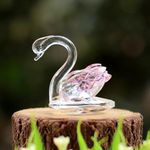 Reiki Crystal Products Feng Shui Glass Duck Vastu Items for Home for Money, Glass Swan/Duck Showpiece, Duck for Good Luck and Prosperity