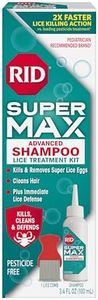 RID Super Max Advanced Shampoo Lice Removal Treatment, 3.4 Fl Oz, Includes Nit Removal Comb