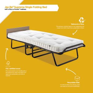 Jay-Be Supreme Folding Single Bed – Compact Guest Bed
