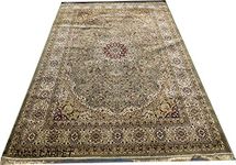 anas carpet Kashmiri Traditional Silk Carpet Persian Design 150x200cm 5 Feet by 7 Feet Color- Multi