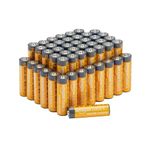 Amazon Basics AA 1.5 Volt Performance Alkaline Batteries, 48-Pack (Appearance may vary)