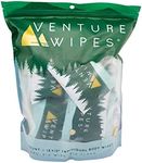 Large Body Wipes for Adults Bathing. Biodegradable with Aloe, Vitamin E and Tea Tree Oil. After Workout Shower Wipes for Men and Women. Backpacking Essentials, 25 Count Bag - Venture Wipes