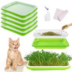 MAOPINER Seed Sprouter Tray with Drain Holes | BPA Free Nursery Tray Seed Germination Tray Healthy Wheatgrass Seeds Grower & Storage Trays for Garden Home Office with Germinating Paper (5)