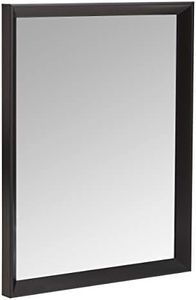 AmazonBasics Rectangular Wall Mirror 40.6 x 50.8 cm - Peaked Trim, Black