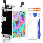 Yodoit for iPhone 6s Screen Replacement White With Home Button, Front Camera, Earpiece Speaker, LCD Display Touch Digitizer Assembly + Repair Tool, Screen Protector