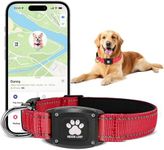 Myiwb GPS Dog Tracker Collar 2-in-1,Reflective Waterproof Adjustable Pet Collar,iOS-Only,Ideal for Dog Tracking pet Tracker,for Small to Large Dogs,Real-Time Tracking,No Monthly Fees(Red,Small)
