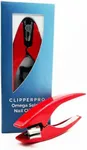 ClipperPro® Omega Fingernail Clipper - Ergonomic Large Nail Clippers for Women & Men | Heavy-Duty Nail Cutters | Fingernail Clippers with 180º Swivel Head (Fire Red Edition)