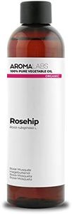 ORGÁNICO - Aceite vegetal Rosa mosqueta - 250mL - 100% Puro, Natural, Prensado en frío y Certificado Cosmos - AROMA LABS (Marca Francesa)