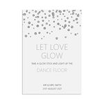 PMPrinted Silver Effect Confetti A5, A4 Or A3, Let Love Glow Light Up The Dance Floor Wedding Sign, Personalised