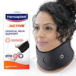 Hansaplast Active Cervical Neck Support for Men & Women | 1 Unit | One Size Fits Most | Soft Neck Collar Belt for Long Lasting Pain Relief & Stability | Skin Friendly Neck Band with Breathable Material, Eyelets for Ventilation & Comfortable Fit | Sprain, Strain, Neck Pain, Instability, Preventive Care, Overuse Care