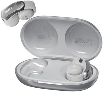 TALIX AuraHalo G1 Open-Ear Earbuds, True Wireless Clip-On Headphones with 4 Mic, 13.4mm Dynamic Drivers, Clear Calls, Bluetooth 5.3 Ear Buds for Commute/Office/Workout, Grey