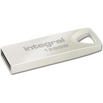 Integral 128GB USB Memory 2.0 Flash Drive Arc with metal casing for keyring, a stylish and elegant solution to transfer and back-up your files