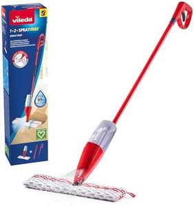 Vileda 1-2 Spray Max Mop - Microfibre Spray Mop with Detachable bottle - Double-Sided Wet and Dry Cleaning with Machine Washable Microfibre Refill - No batteries - All-In-One System for your floors