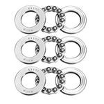 sourcing map 51103 Thrust Ball Bearings 17mm x 30mm x 9mm Chrome Steel ABEC3 Single Row Roller 3pcs