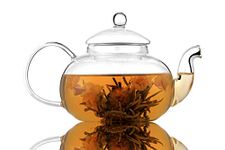 FINJAAN Borosilicate Glass Teapot/Kettle With Glass Infuser & Lid|Heat Resistant|Blooming & Loose Leaf Teapot Ideal For 2 To 3 Cups Of Tea - 600Ml, White