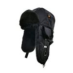 Alkaidstar Fur Winter Trapper Hat,Taslon Faux Fur Aviator Ski Trapper Trooper Pilot Hat,Snow Eskimo Hat with Ear Flaps for Men & Women