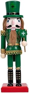 Didiseaon Nutcracker Soldier Figures wooden nutcracker ornament nutcracker puppets toy green nutcracker figure 25cm Irish Wooden