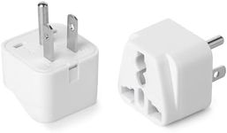 Bates- Universal Adapter, 2 Pack, Travel Adapter, UK to US Plug Adapter, Universal Plug Adapter Plug, Universal Travel Adapter, European to American Plug Adapter, Europe to US Plug Adapter