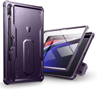 Dexnor for Samsung Galaxy Tab S9 Plus Case, [Built in Screen Protector and Kickstand] Heavy Duty Military Grade Protection Shockproof Protective Cover for Samsung Tab S9 Plus - Purple