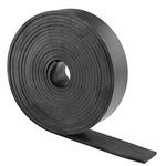 VUAOHIY Neoprene Rubber Strips Solid Rubber Rolls Neoprene Solid Rubber Sheet for DIY Gasket, Warehouse, Pads, Seals, Weather Stripping, Crafts, Flooring, Supports (1In x 1/8In x 10Ft)