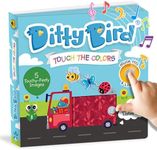 Ditty Bird Touch & Feel Colors Edition Musical Books | Fun Montessori Toys & Learning Resources | Sensory Toys for Kids | Interactive Toddler Books for 1 Year Old to 3 Year Olds | Sturdy Baby Book