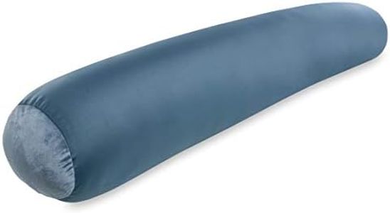 Straight Body Pillow, Full Size Premium Microbead,Side Sleeping/Maternity Pregnant Women, Supportive,Fluffy, Breathable, Cooling, 85/15 Spandex/Nylon Silky Anti-Aging - 48” X 8” - Dark Slate Grey