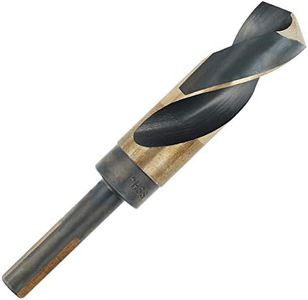 COMOWARE 1 inch Reduced Shank Drill Bit- 1/2 inch Shank, HSS Silver and Deming, Black & Gold