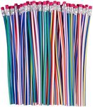 THE TWIDDLERS 70 Fun Novelty Bendy Flexible Pencils | Goodie Bag Items for Kids, Birthday Party Favour Stuffer & Toys for Boys & Girls, Children School Supplies, Classroom Prizes