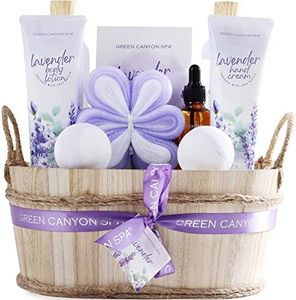 Spa Gift Baskets for Women 11pcs Lavender Bath Gift Set with Body Lotion, Essential Oil, Relaxing Spa Baskets for Women, Birthday Gifts, Christmas Gift，Mothers Day Gifts for Mom