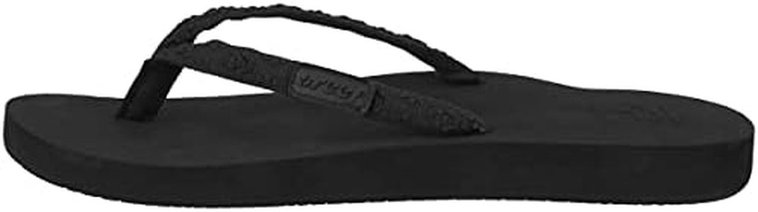 Reef Women's Ginger Flip-Flop, Black/Black, 7