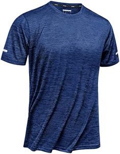 TACVASEN Workout Shirts for Men Dry Fit Men's Athletic Shirts & Tees Short Sleeve Running Gym Quick Dry Moisture Wicking Shirts for Men Royal Blue