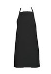 IBEX Unisex Bib Apron - No Pocket, Professional Kitchen Apron for Chefs, Waiters, Cooks, Bar Staff, Catering, Black