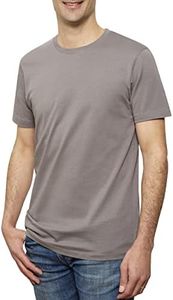 Organic Signatures Crewneck 100% Certified Organic Cotton, Soft Shirts for Men (2X-Large, Grey)