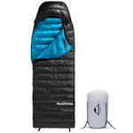 Naturehike Lightweight Down Sleeping Bags for Adults 650 Fill Power 4 Season,2.0lbs Ultralight Compact Portable,Waterproof, Camping, Hiking, Backpacking With Compression Bag