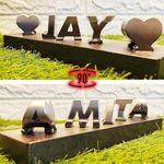 Personalized 3D Flip Name / 3D Name Art Personalized Gift for Husband Wife Boyfriend Girlfriend, Anniversary, Birthday, Couple Name (Black & White.)